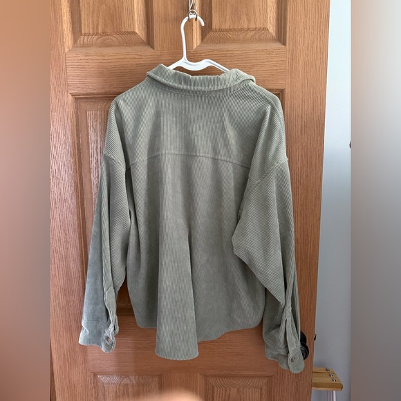 Green Corduroy Shacket - Picture 3 of 3